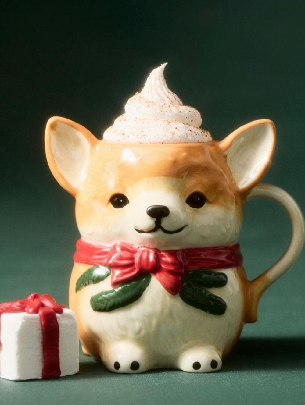 Anthropologie Stonewear Corgi Mug